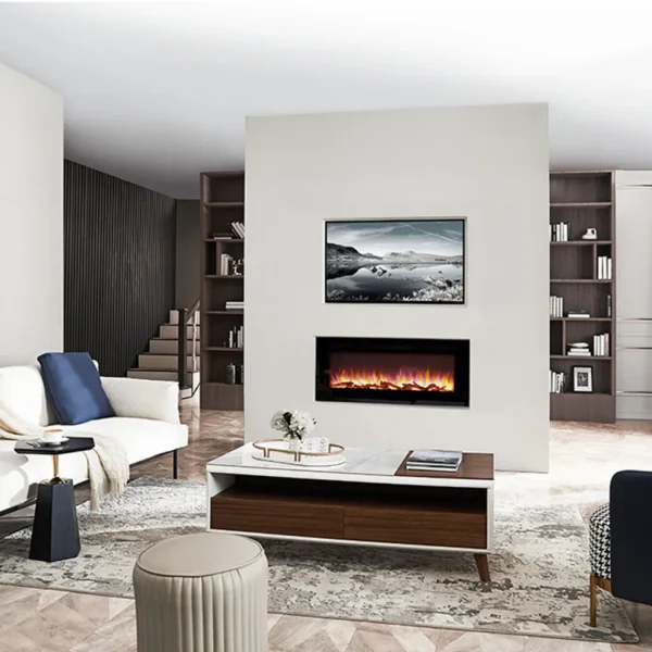 RICHEN Fiamma 68" Elektrokamin - Elektrischer Einbaukamin mit Heizung 1000/2000 W – Image 3