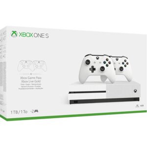 Xbox One - Konsole Slim 1TB #weiss + 2 Controller + Zubehör (mit OVP) (gebraucht)