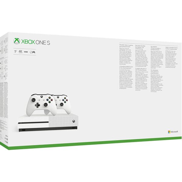 Xbox One - Konsole Slim 1TB #weiss + 2 Controller + Zubehör (mit OVP) (gebraucht) – Image 2