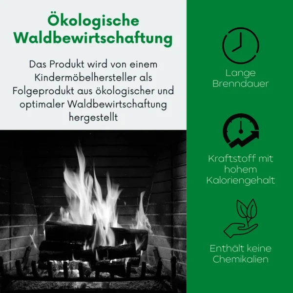 Holzbrikett, EICHE/BUCHE, Hartholzbrikett für den Ofen, Kamin – Image 2