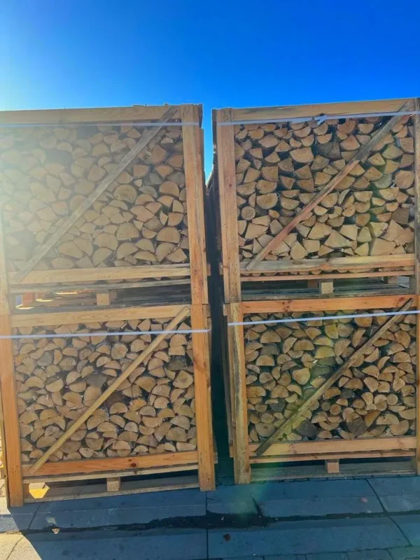 Kaminholz Brennholz Kiefer 1 Palette ± 420 kg, 1 RM (Raummeter) – Image 2