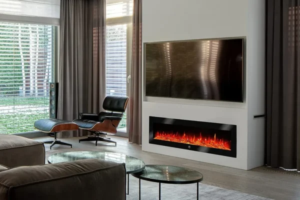 Elektrokamin Wandkamin mit LED Flammensimulation - Farbwechsel - inkl – Image 2