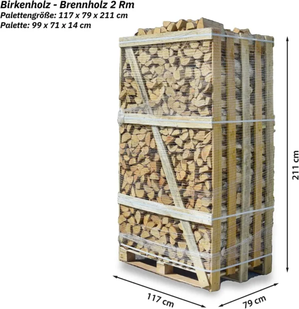 Kaminholz Brennholz Birke 2 Rm – Image 5