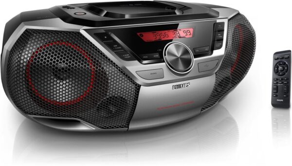 Philips AZ700T/12 Soundmachine CD MP3-CD Bluetooth USB BT NFC UKW schwarz/silber – Image 2