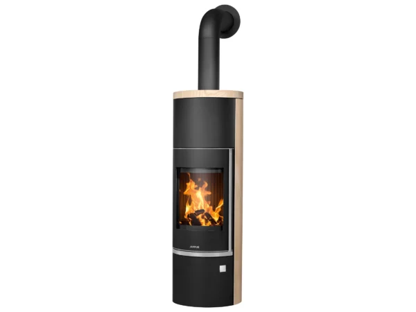 Justus Kaminofen Faro Aqua 2.0 Stahl Schwarz Sandstein 8,5 kW EEK: A+