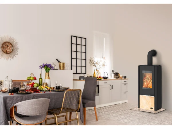 Fireplace Kaminofen Kingstone Stahl mit Sandsteine – Image 2