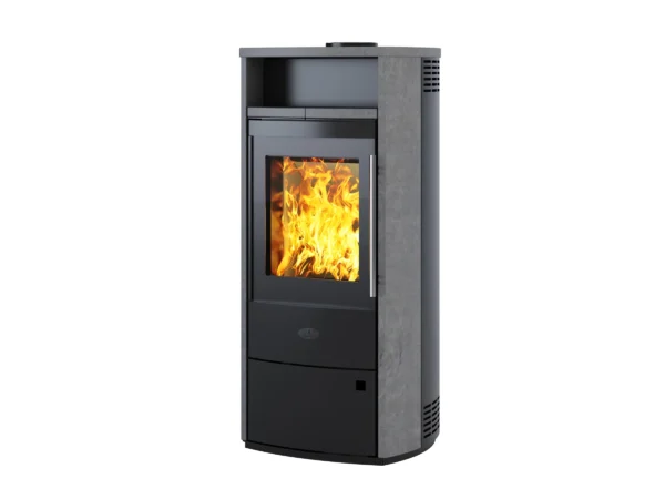 Kleining Kaminofen Dublin mit Natursteinverkleidung 6 KW EEK: A+