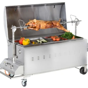 tepro Gasgrill Columbus für Spanferkel inkl. Motor Edelstahl mit 2 Brennern