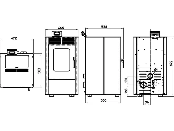 Rowi Pelletofen Modesto Weiß 6 kW EEK: A+ – Image 8