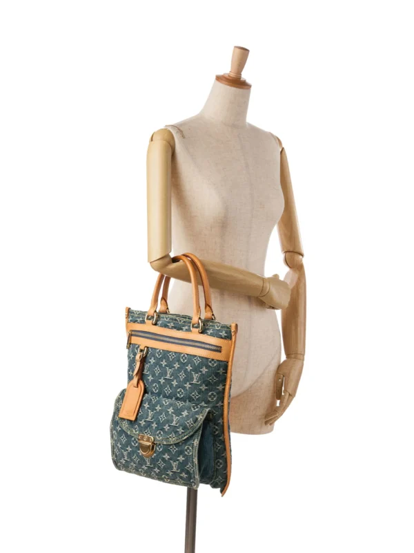 2005 Monogram Denim Sac Plat Handtasche – Image 7