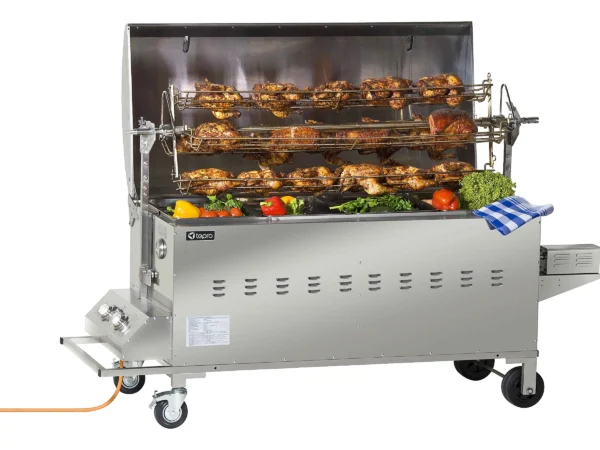 tepro Gasgrill Columbus für Spanferkel inkl. Motor Edelstahl mit 2 Brennern – Image 3