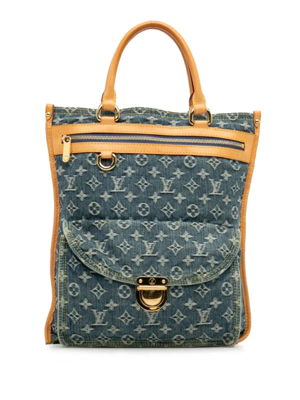 2005 Monogram Denim Sac Plat Handtasche