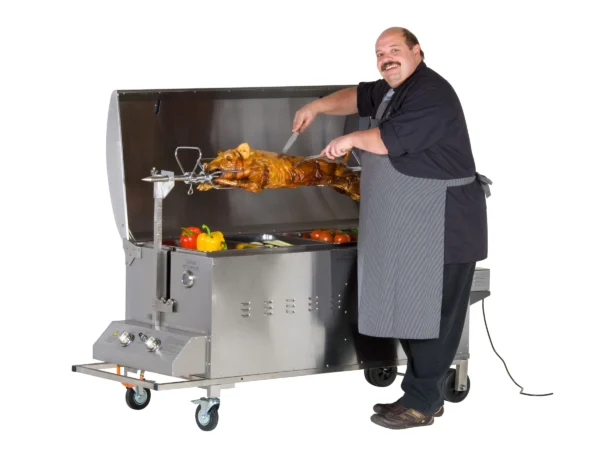 tepro Gasgrill Columbus für Spanferkel inkl. Motor Edelstahl mit 2 Brennern – Image 8