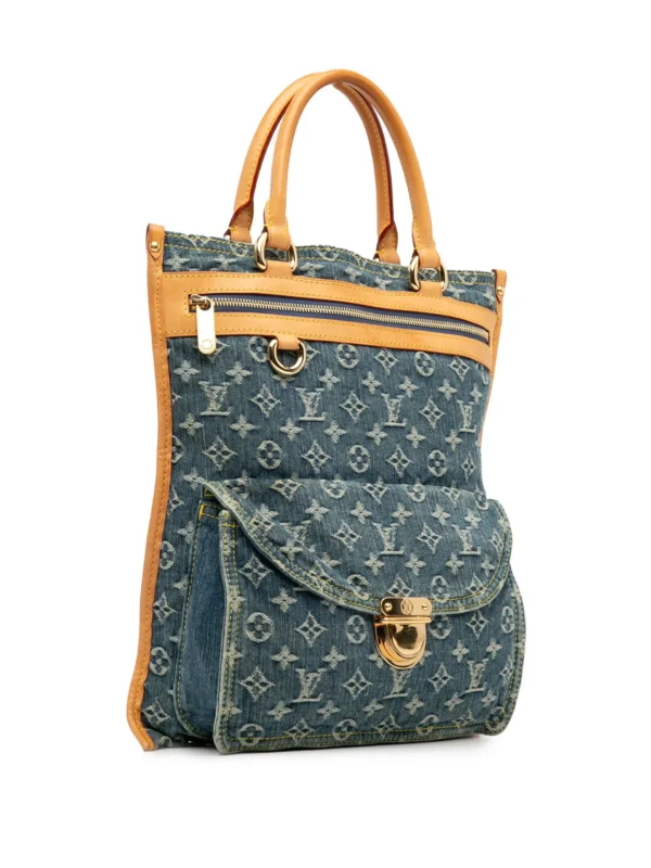 2005 Monogram Denim Sac Plat Handtasche – Image 3