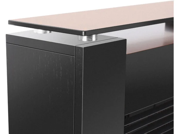 EL Fuego Elektrokamin Tessin Schwarz mit Heizung dimmbar 1,8 kW – Image 9
