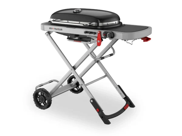 Weber Camping-Gasgrill Traveler mit 1 Brenner und Rollwagen Schwarz – Image 2