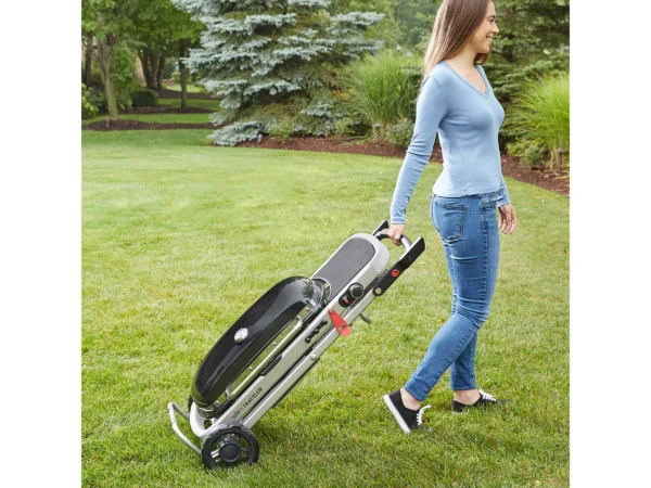 Weber Camping-Gasgrill Traveler mit 1 Brenner und Rollwagen Schwarz – Image 11