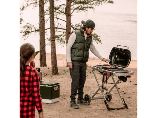 Weber Camping-Gasgrill Traveler mit 1 Brenner und Rollwagen Schwarz – Image 19
