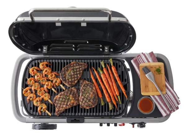 Weber Camping-Gasgrill Traveler mit 1 Brenner und Rollwagen Schwarz – Image 4