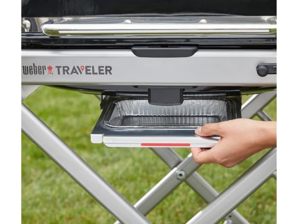 Weber Camping-Gasgrill Traveler mit 1 Brenner und Rollwagen Schwarz – Image 9