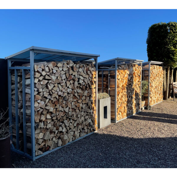 ALUMINIUM Kaminholzregal XXL 185 x 70 x 185 cm Garten Kaminholzunterstand 2,3 m³ Kaminholzlager Stapelhilfe Aussen – Image 10