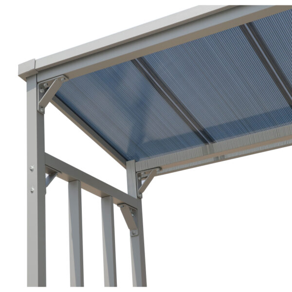 ALUMINIUM Kaminholzregal XXL 185 x 70 x 185 cm Garten Kaminholzunterstand 2,3 m³ Kaminholzlager Stapelhilfe Aussen – Image 3