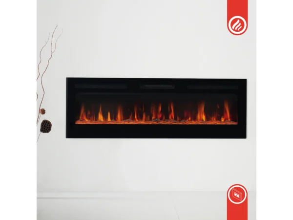 Kaminio Elektrokamin Marlon 3in1 Kamin Heizung 3D-Flammeneffekt 12 Flammen 42" – Image 13