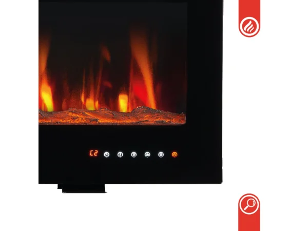 Kaminio Elektrokamin Marlon 3in1 Kamin Heizung 3D-Flammeneffekt 12 Flammen 42" – Image 3
