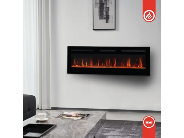 Kaminio Elektrokamin Marlon 3in1 Kamin Heizung 3D-Flammeneffekt 12 Flammen 42" – Image 10
