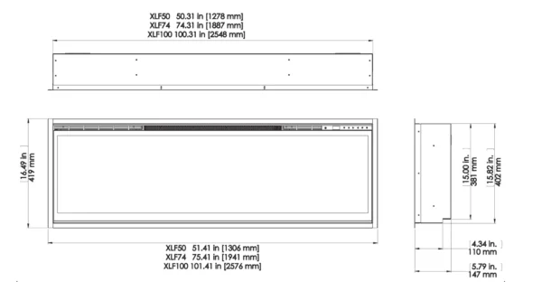 Dimplex Ignite XL Elektro-Wandkamin Optiflame: 74" – Image 14