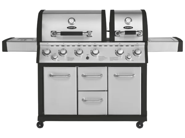 Justus Premium BBQ-Gasgrill Mars 6 Hauptbrenner und 1 Seitenbrenner Edelstahl