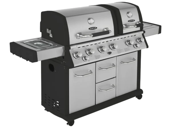 Justus Premium BBQ-Gasgrill Mars 6 Hauptbrenner und 1 Seitenbrenner Edelstahl – Image 2