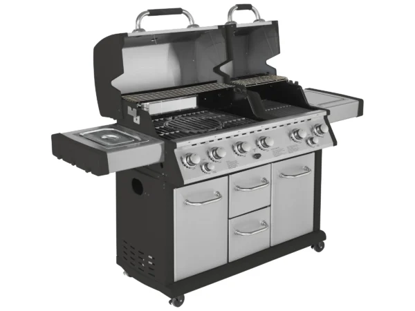 Justus Premium BBQ-Gasgrill Mars 6 Hauptbrenner und 1 Seitenbrenner Edelstahl – Image 3