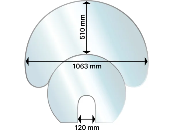Aduro Glasplatte vor den Ofen Halbmond – Image 2