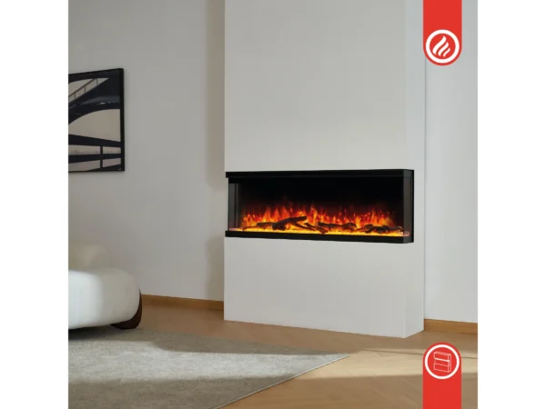 Kaminio Elektrokamin LEA 3in1 Kamin Panorama Heizung 3D-Effekt 12 Flammen 42" – Image 13