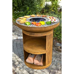 Buschbeck Plancha-Grill Karuk mit Edelstahl-Grillring