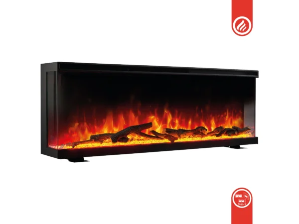 Kaminio Elektrokamin LEA 3in1 Kamin Panorama Heizung 3D-Effekt 12 Flammen 42" – Image 8