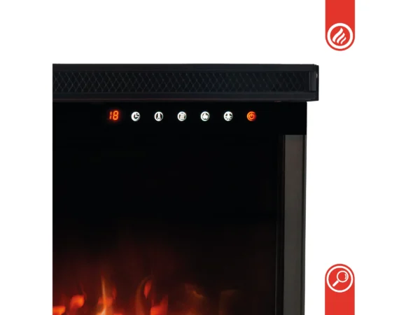 Kaminio Elektrokamin LEA 3in1 Kamin Panorama Heizung 3D-Effekt 12 Flammen 42" – Image 10