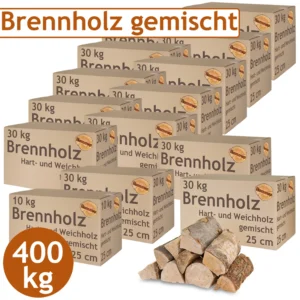 Brennholz Gemischt Kaminholz 400 kg