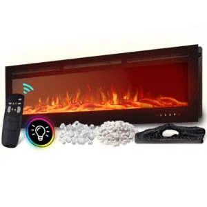 Heidenfeld Elektrokamin HF-WK200, 10 auswählbare LED-Farben