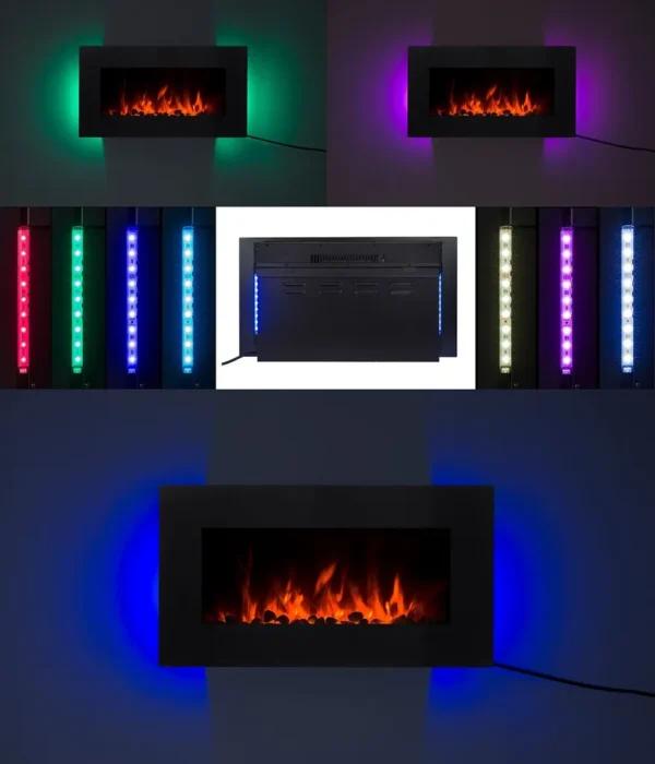Noble Flame VEGAS Schwarz: 1380 [Elektro Wandkamin] – Image 8