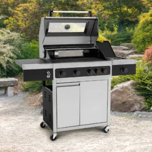 Tepro Gasgrill Keansburg mit Seitenkocher Schwarz-Edelstahl