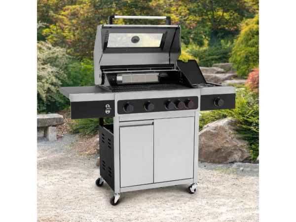 Tepro Gasgrill Keansburg mit Seitenkocher Schwarz-Edelstahl