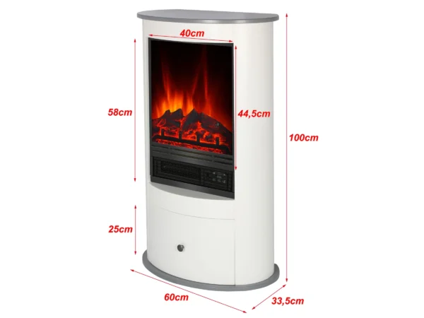 EL Fuego Elektrokamin Wien II Weiß – Image 4