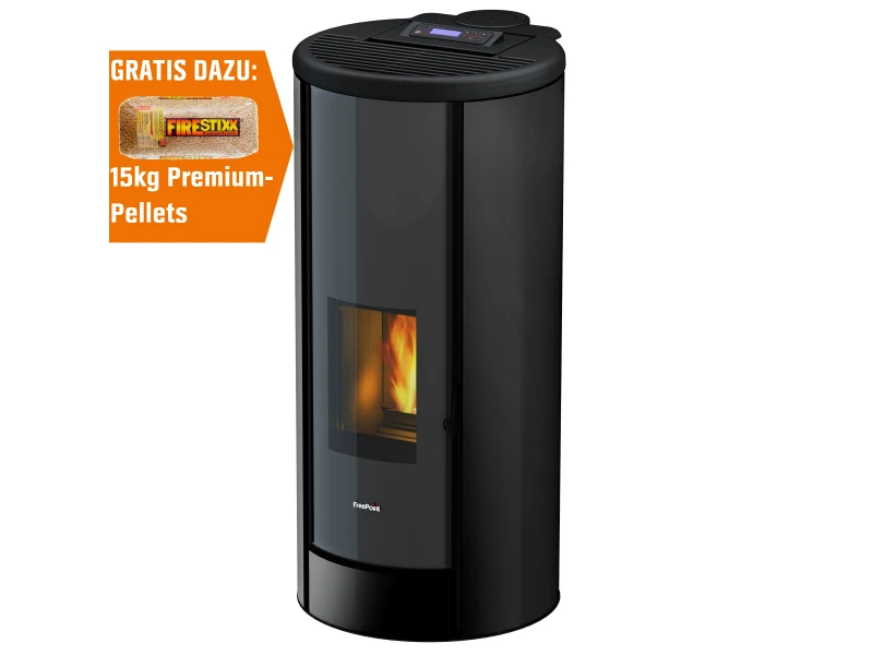 Freepoint Pelletofen Moon Stahl Bordeaux 10 kW EEK: A+ – Image 5