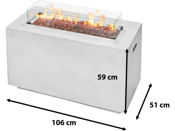 Amare Gas-Feuerstelle für den Außenbereich Grau – Image 8