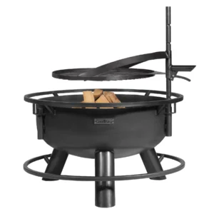 CookKing Feuerschale Stahl Bandito Inkl. Zubehör 80 cm x 53 cm Schwarz