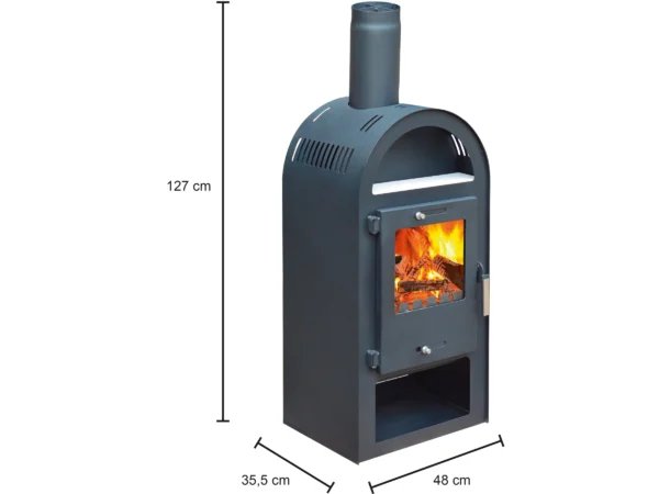 Kaminofen Magna 3.0 (UNI-1963 3.0) Stahl Schwarz 7 kW EEK: A – Image 3