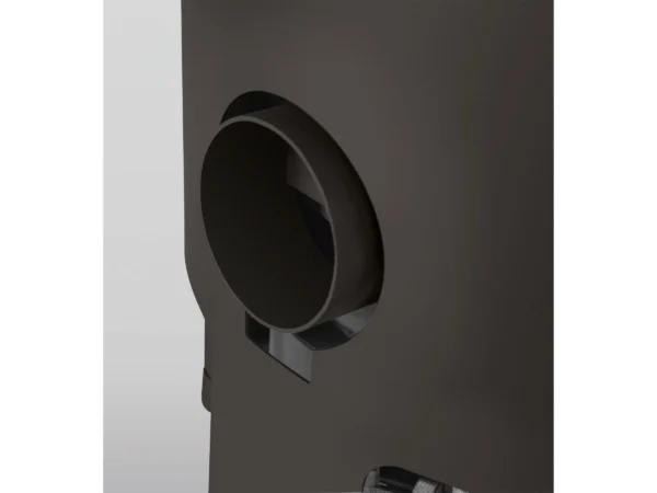Justus Kaminofen Faro W+ 2.0 Stahl Schwarz mit Sandstein Holzoptik 7 kW EEK: A+ – Image 2