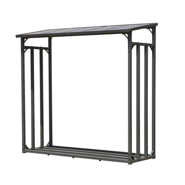 Metall Kaminholzregal Anthrazit XXL 185 x 70 x 185 cm Garten Kaminholzunterstand 2,3 m³ Kaminholzlager Stapelhilfe Aussen – Image 8